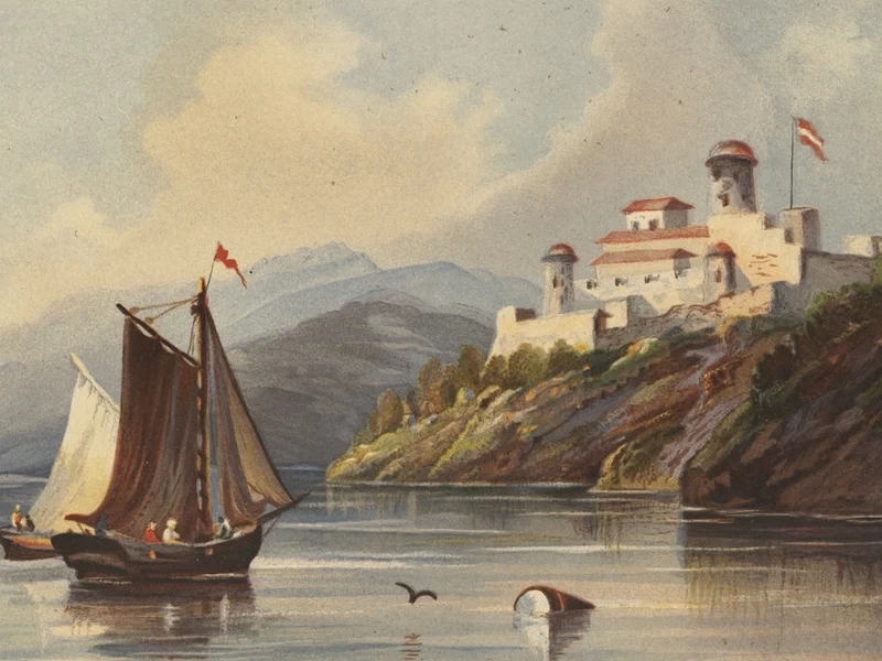1830-Granville Perkins - Castello all'ingresso di Cienfuegos